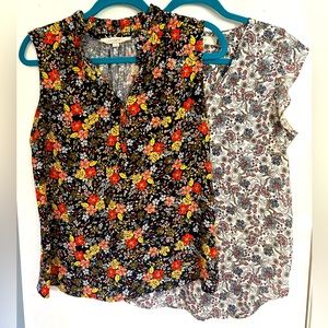 2 loft sleeveless blouses